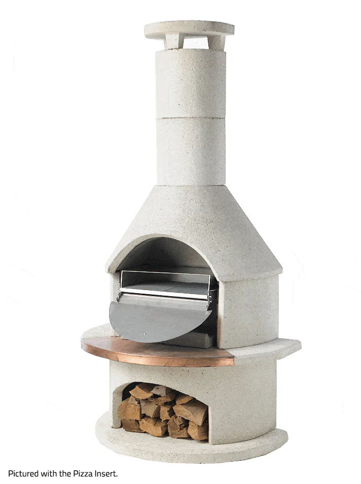 Outdoor Fireplace & BBQ | Rondo (White/Mocca/Grey) - Image 10