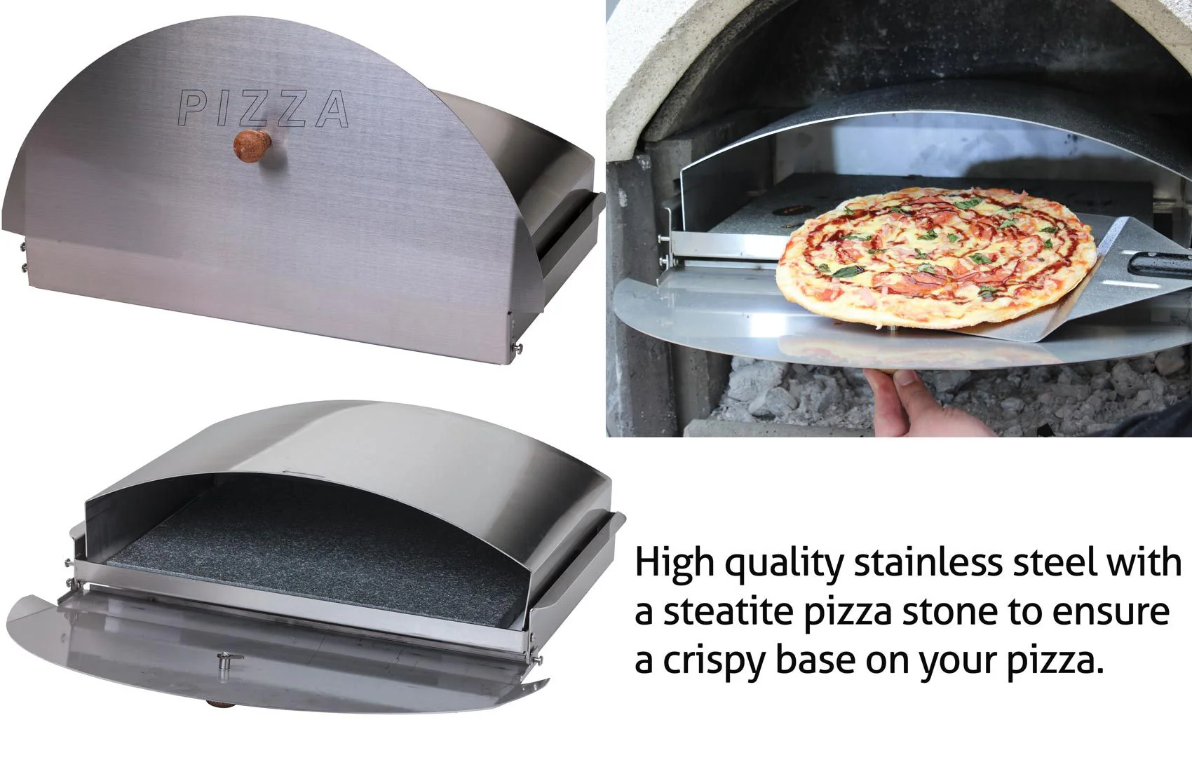 Outdoor Fireplace & BBQ | Rondo (White/Mocca/Grey) - Image 12