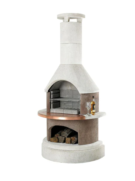 Outdoor Fireplace & BBQ | Rondo (White/Mocca/Grey) - Image 16