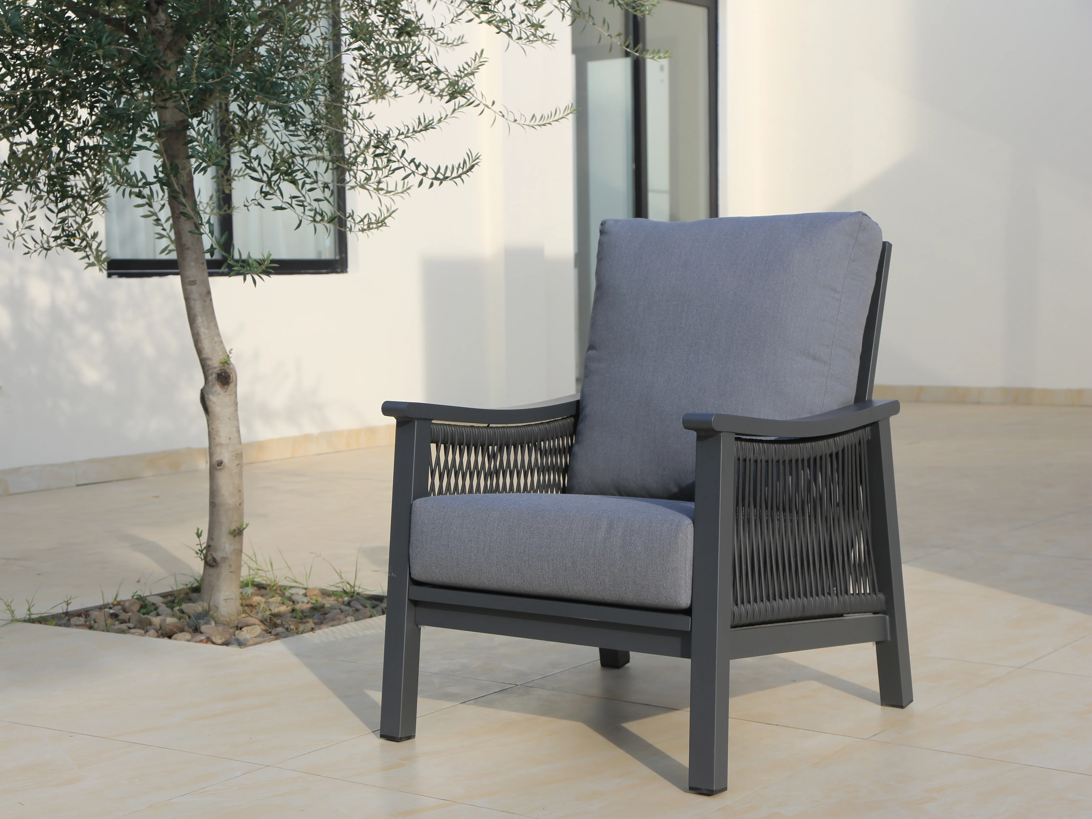 Pearl 6 Pc Outdoor Lounge Setting Charcoal - Image 5