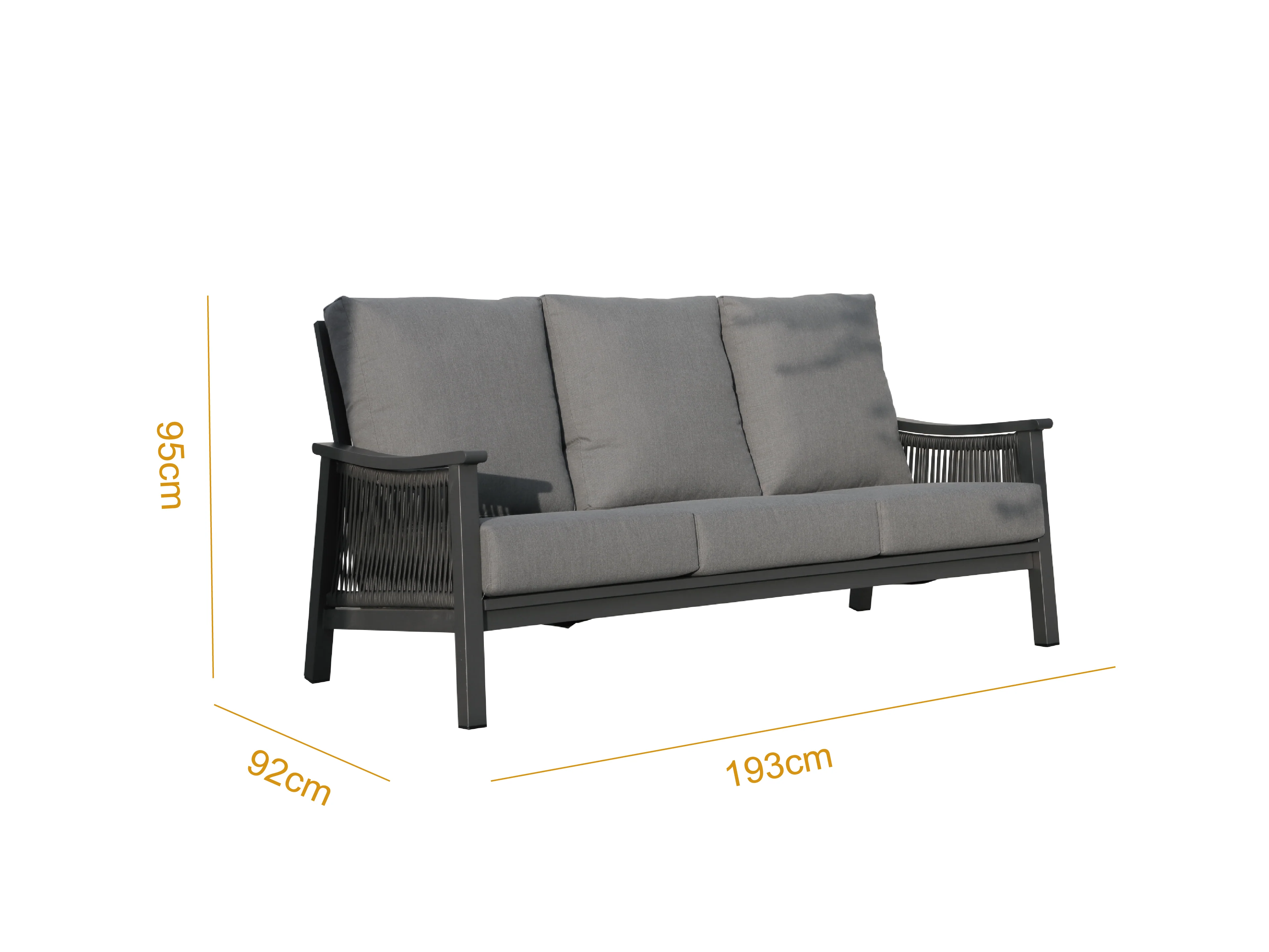Pearl 6 Pc Outdoor Lounge Setting Charcoal - Image 9
