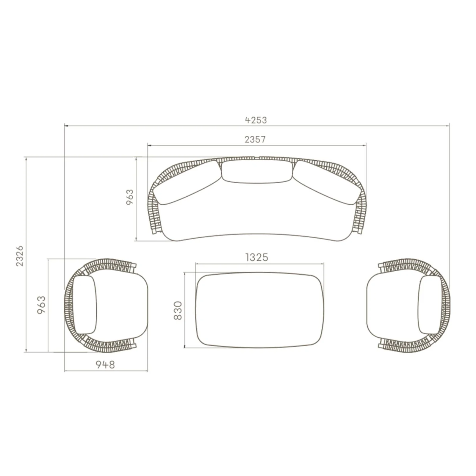 Albury 3 Pc Outdoor Lounge Setting - Image 6