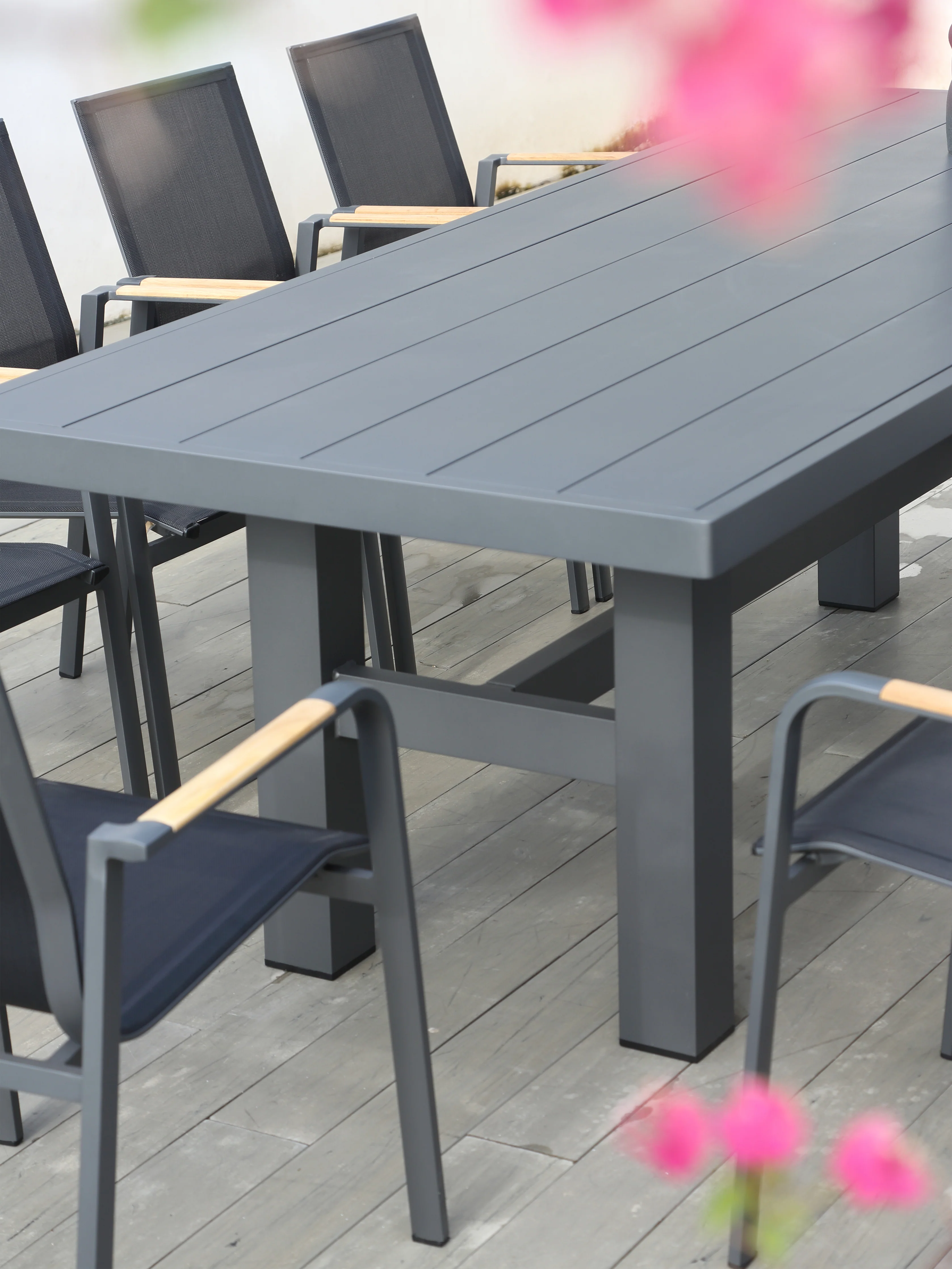 Auburn Dining Table 240cm | Charcoal Aluminium - Image 5