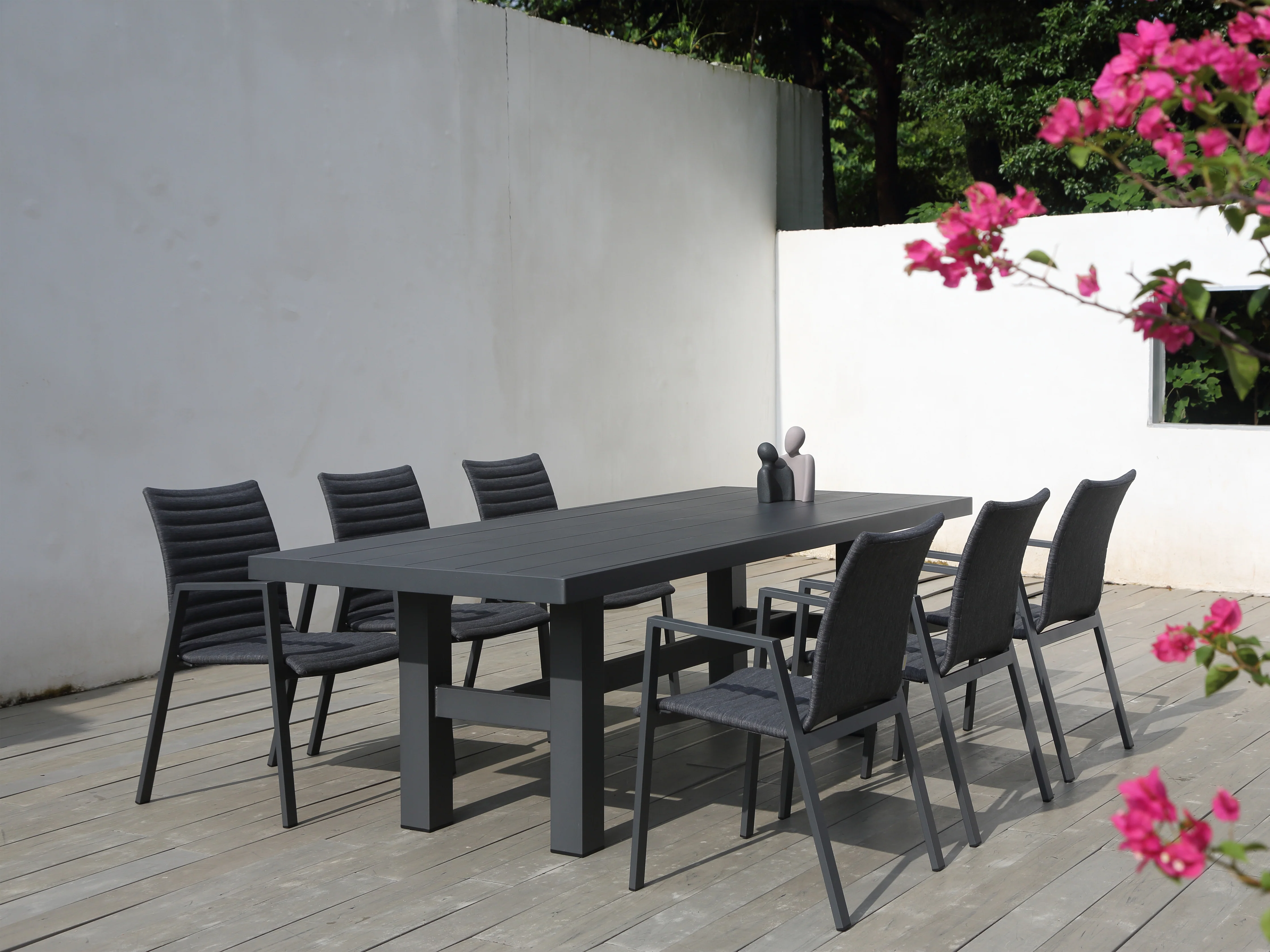 Auburn Dining Table 240cm | Charcoal Aluminium - Image 6