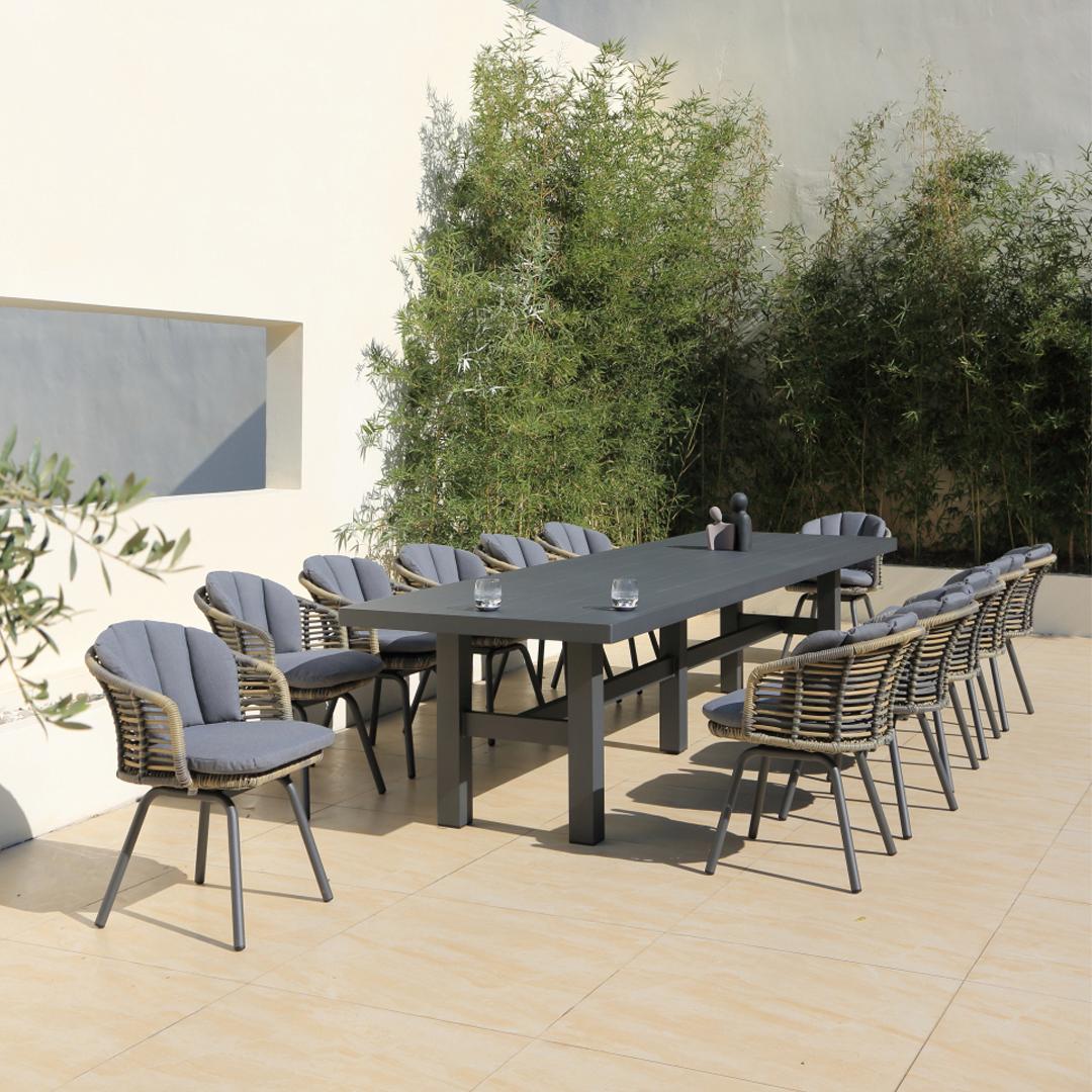 Auburn Dining Table 350cm | Charcoal Aluminium - Image 6