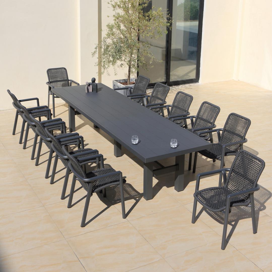 Auburn Dining Table 350cm | Charcoal Aluminium - Image 7