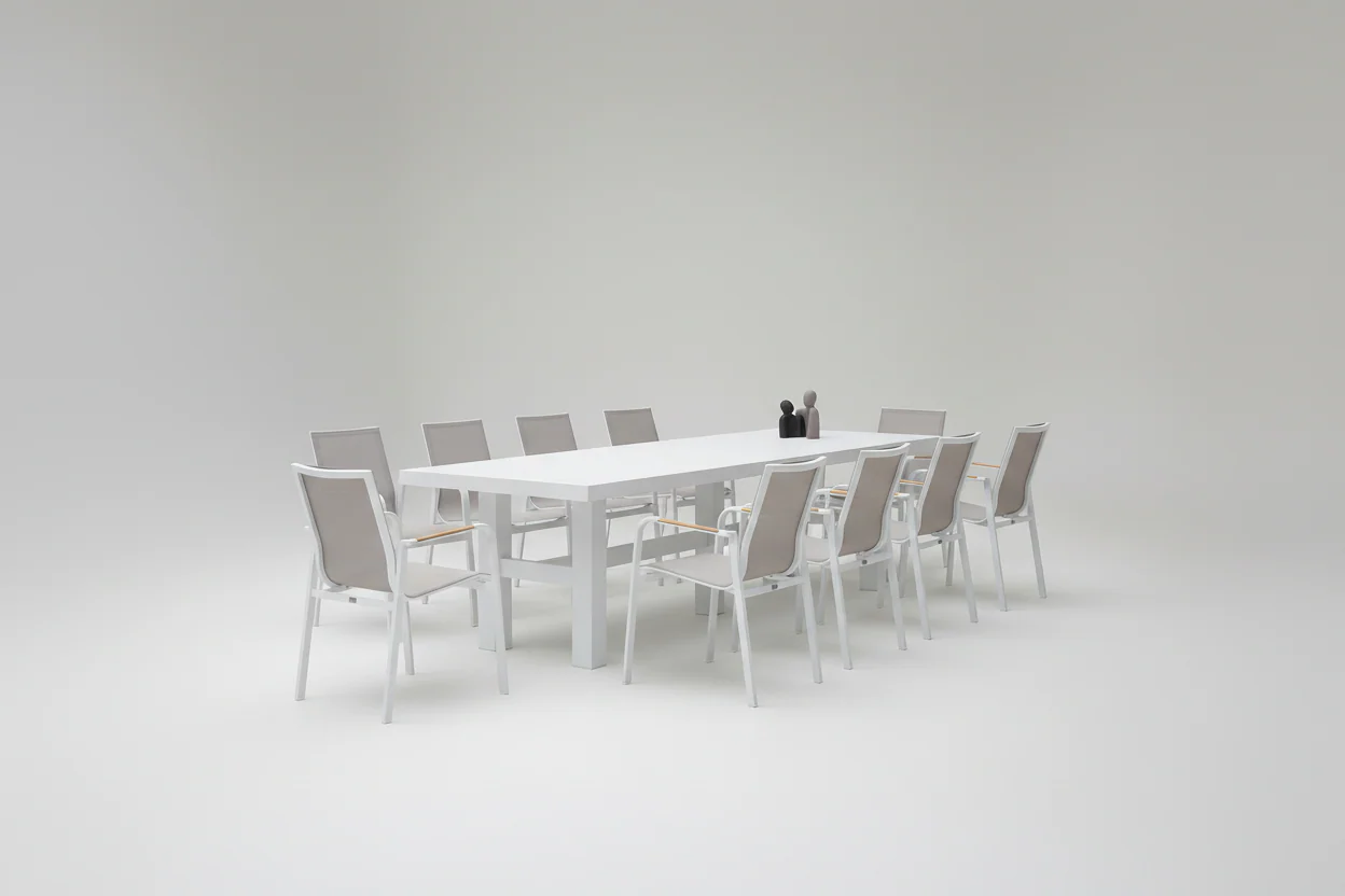 Auburn Dining Table 240cm | White Aluminium - Image 4