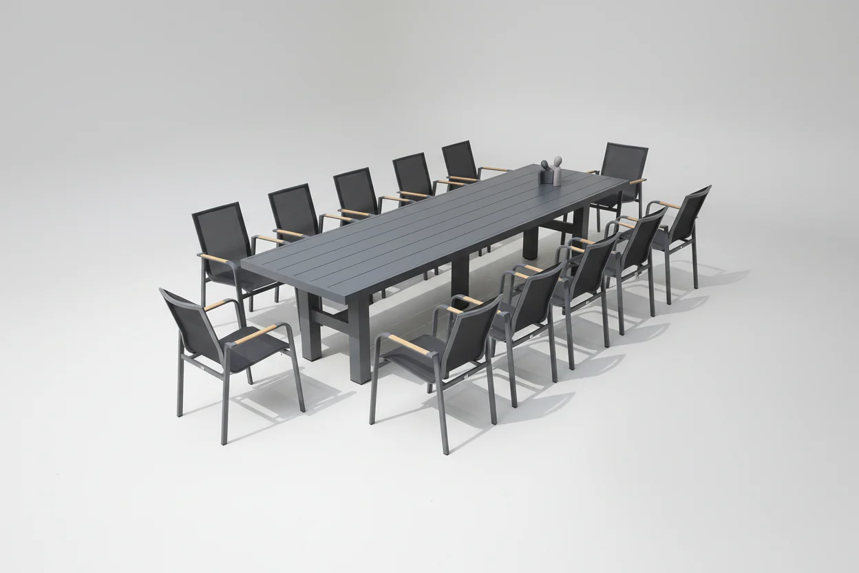 Auburn Dining Table 240cm | White Aluminium - Image 5