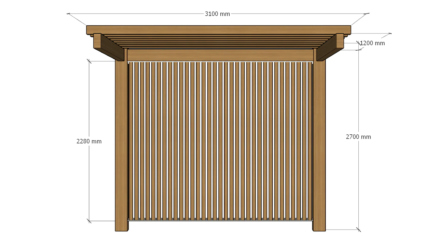 BBQ Pergola 3.1x1.2m | Standard & Custom Made - Image 5