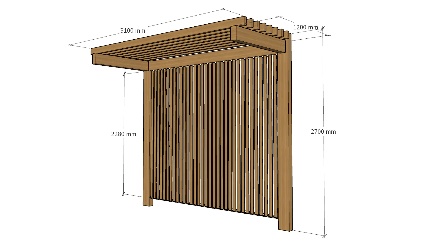 BBQ Pergola 3.1x1.2m | Standard & Custom Made - Image 6