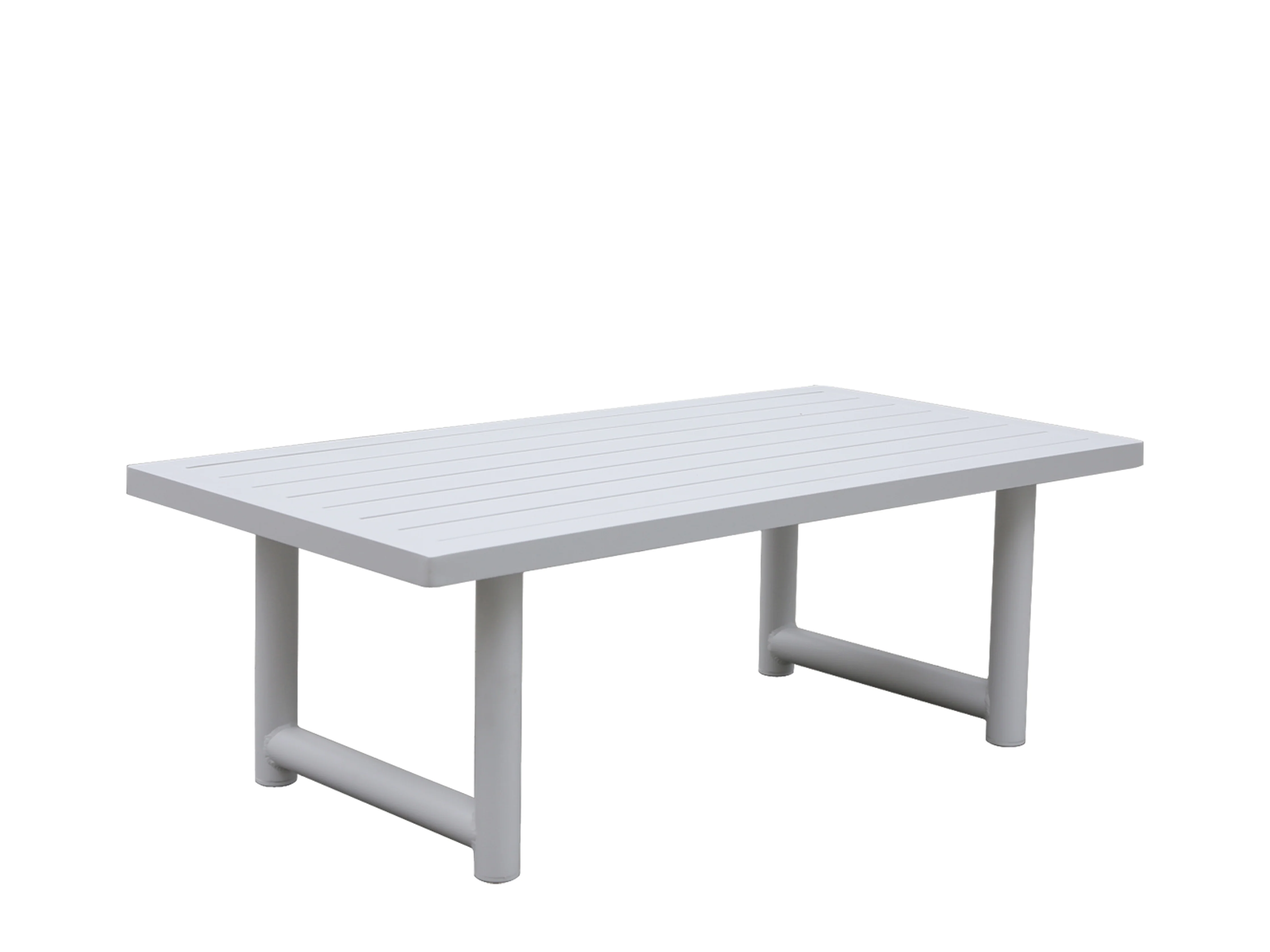 Cambridge 4 Piece | Outdoor Lounge Setting | White Aluminium & Teak - Image 5