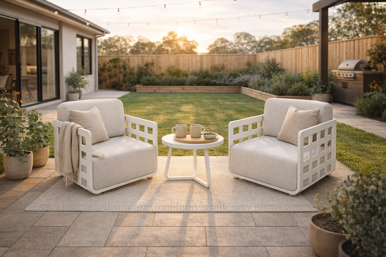 Coco 3 Pc Outdoor Balcony Setting Orange - Image 3