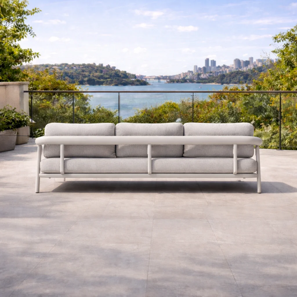 Diamond 4 Pc Outdoor Lounge Setting - White - Image 6