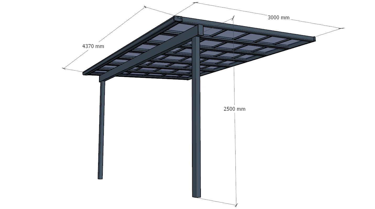 Terrace Roof Pergola 3x4.37m | Standard & Custom Made - Image 11