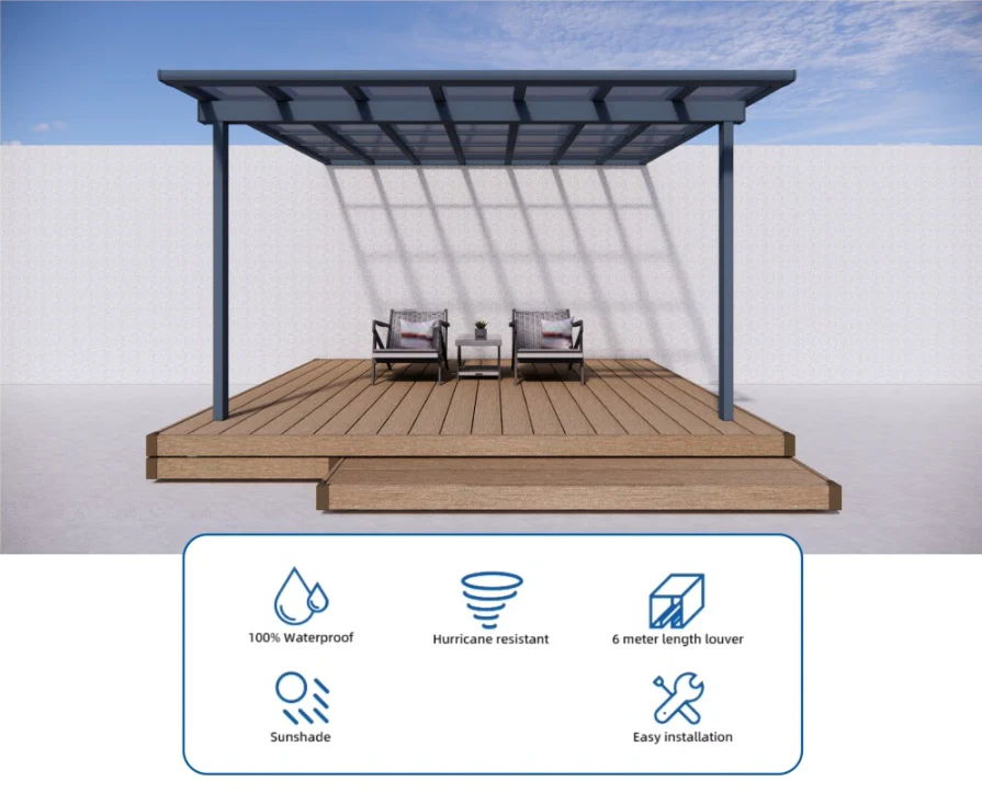Terrace Roof Pergola 3x4.37m | Standard & Custom Made - Image 13