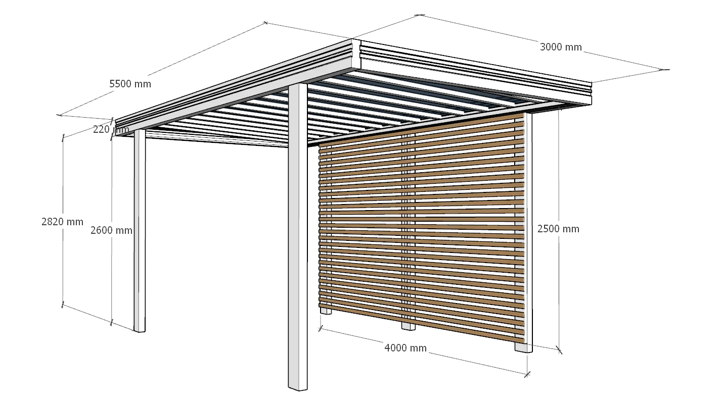 Grand Roof Pergola 3x5.5m | Standard & Custom Made - Image 9