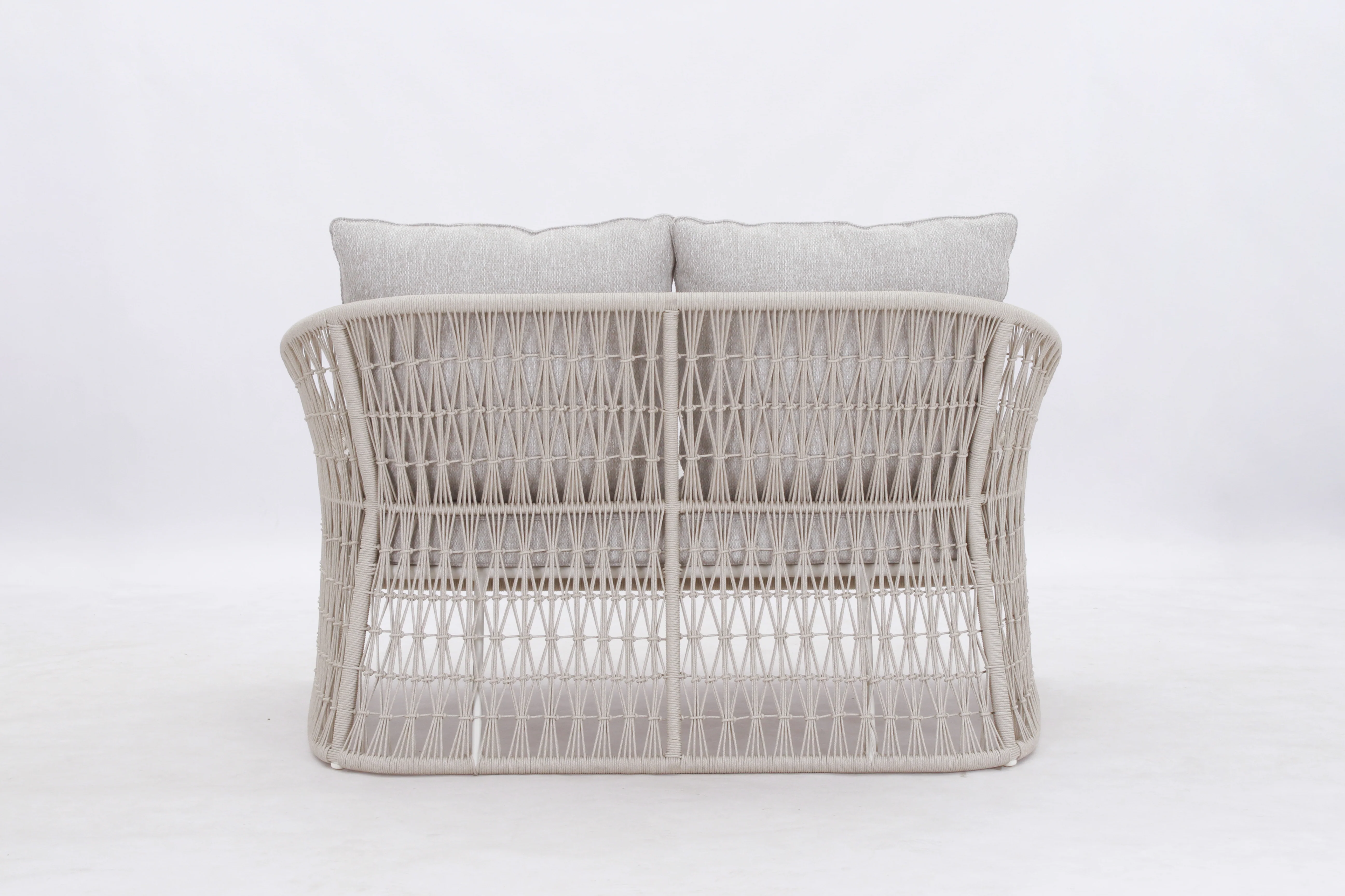 Kennedy 4 Piece Outdoor Lounge Set | Rope White - Image 10