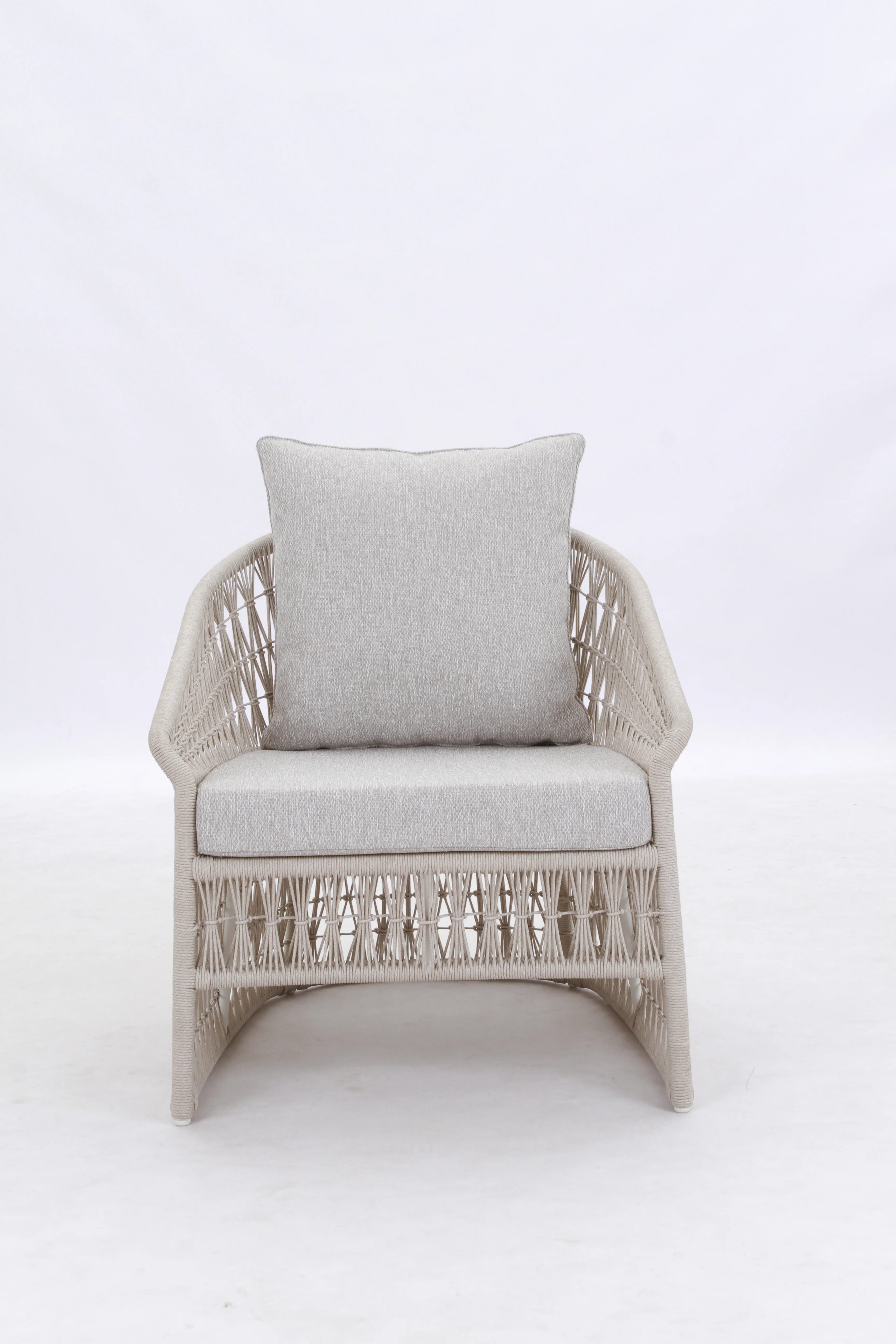 Kennedy 4 Piece Outdoor Lounge Set | Rope White - Image 11