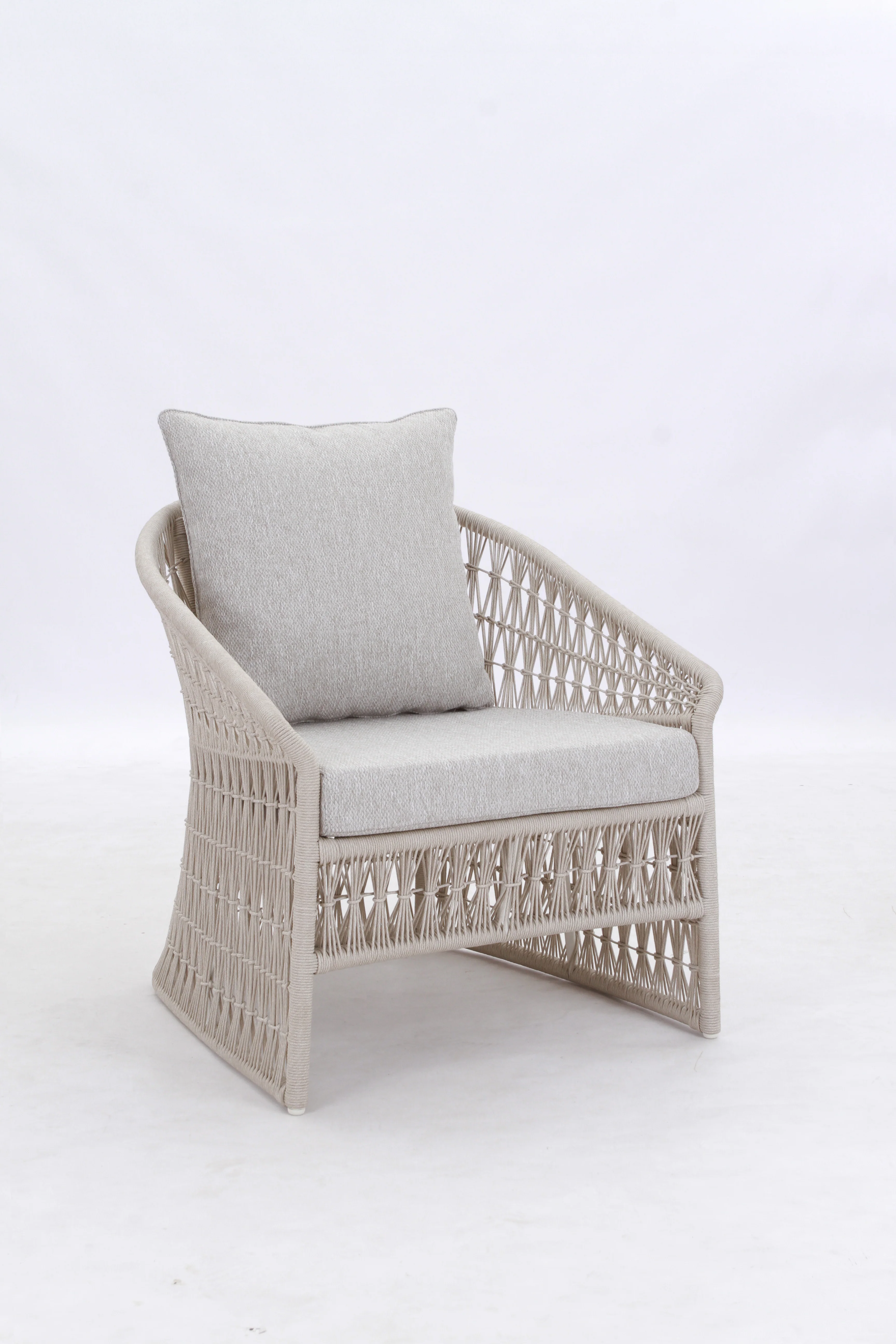 Kennedy 4 Piece Outdoor Lounge Set | Rope White - Image 12