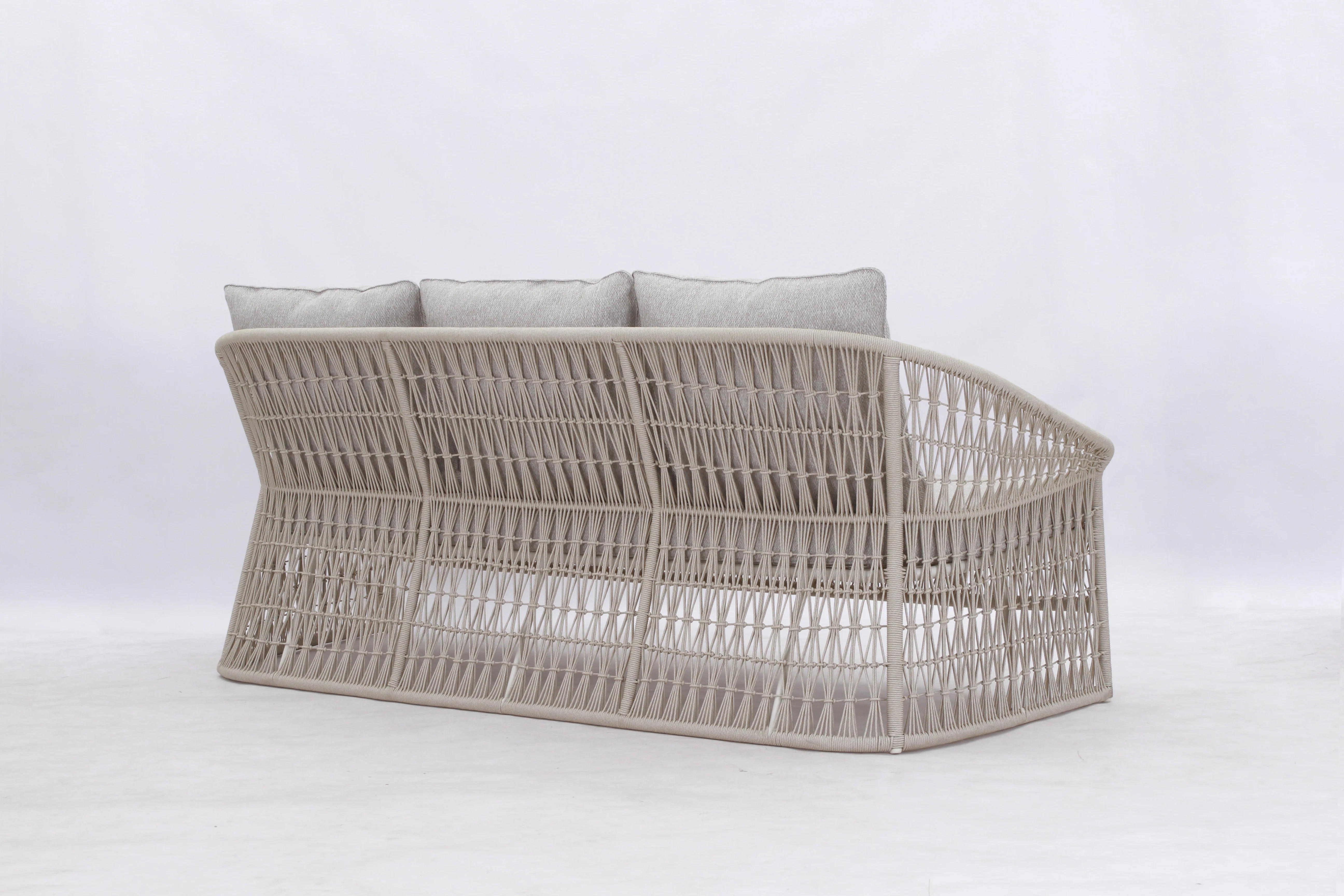 Kennedy 4 Piece Outdoor Lounge Set | Rope White - Image 4