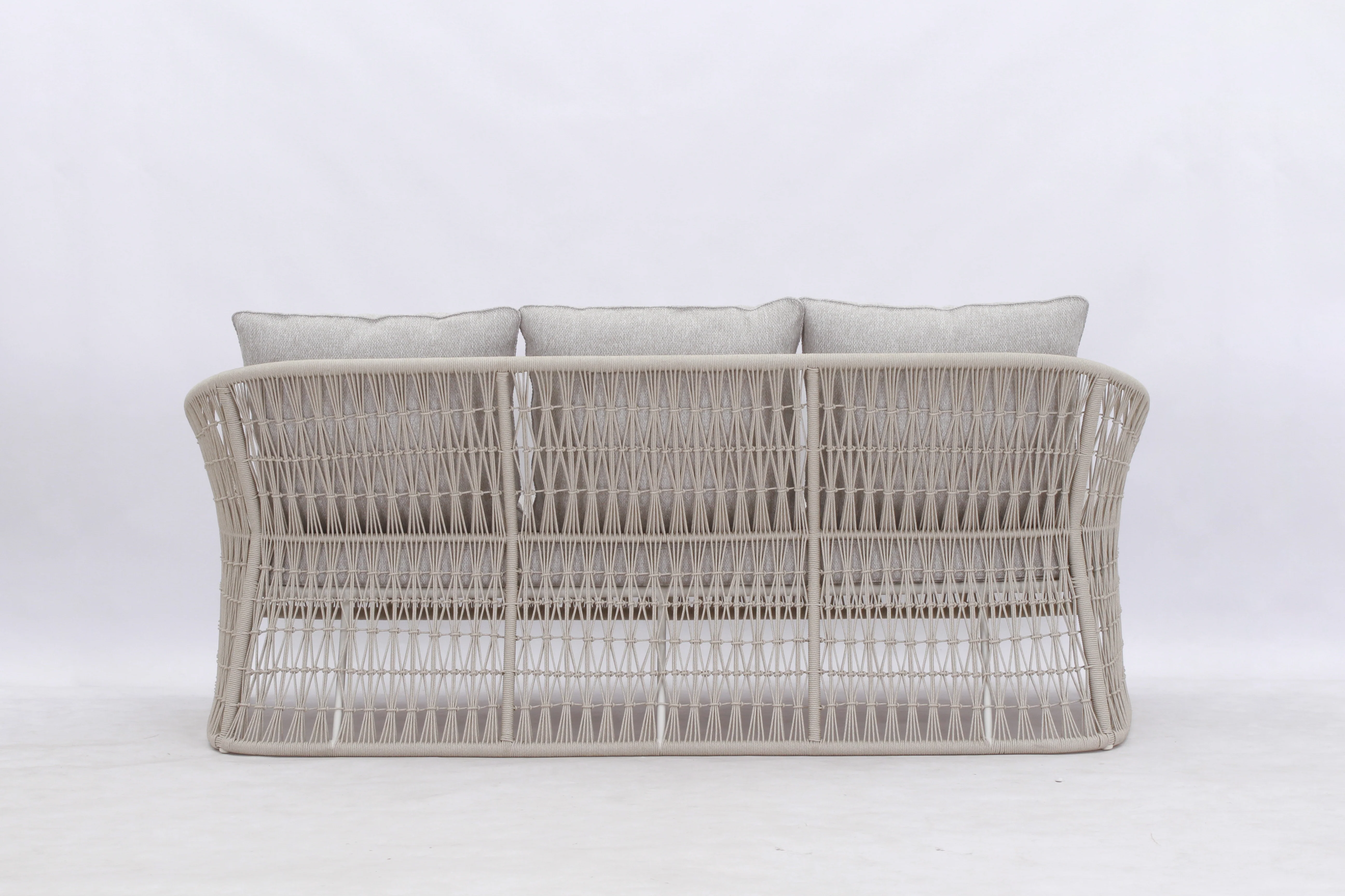 Kennedy 4 Piece Outdoor Lounge Set | Rope White - Image 5