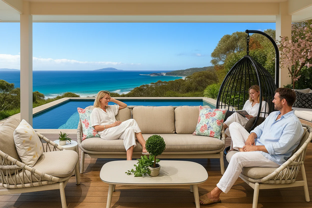 Kiama 4 Pc Outdoor Lounge Setting - Image 7