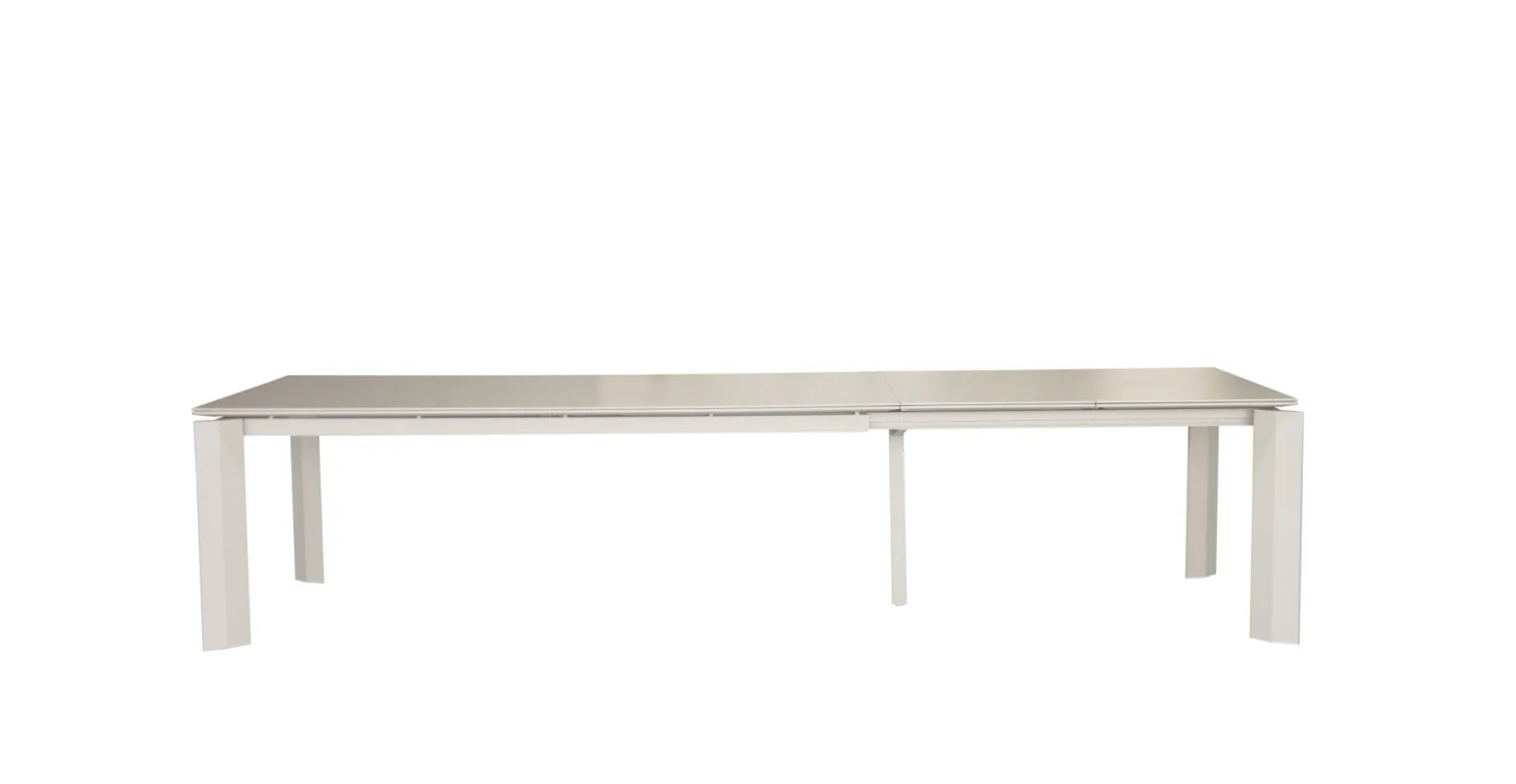 Captiva Extension Dining Table 220/280/340 | White & Charcoal | Ceramic Glass - Image 3