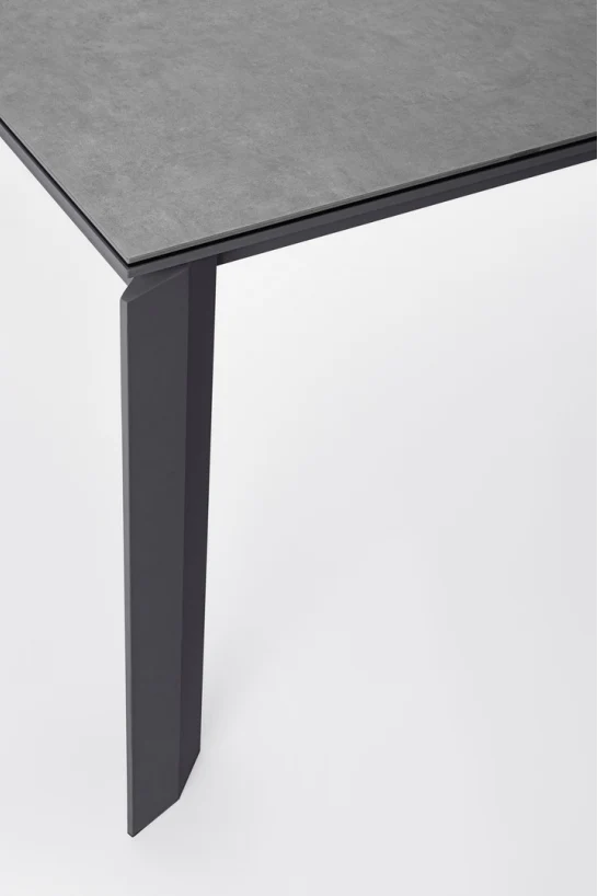 Captiva Extension Dining Table 220/280/340 | White & Charcoal | Ceramic Glass - Image 9