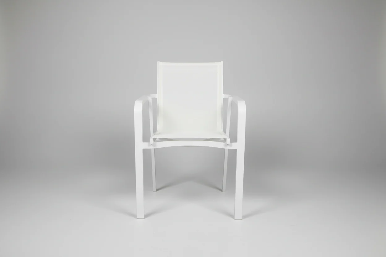 Perth Carver Chair | Outdoor Dining Chair | Textilene & Aluminium - Image 4