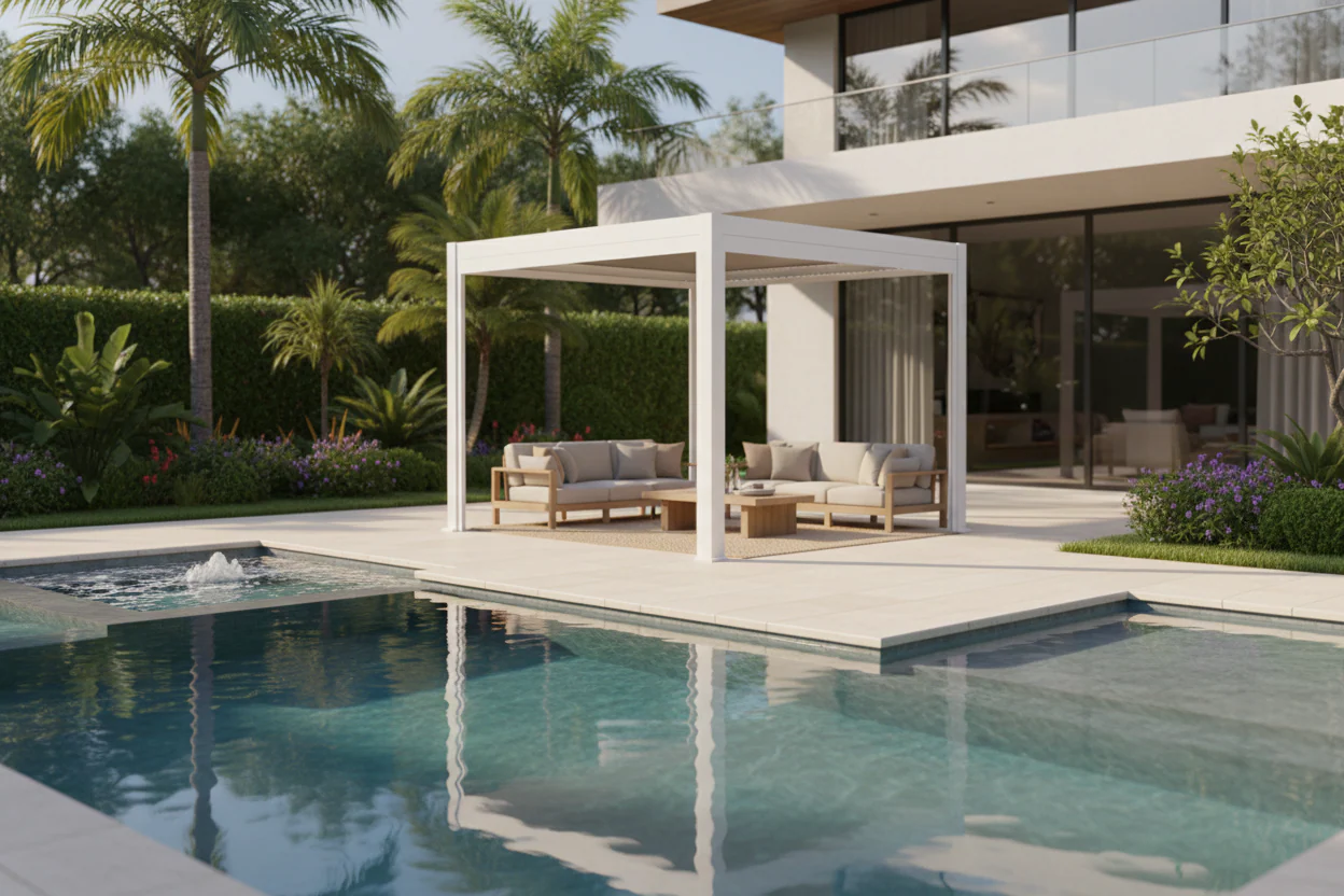 Sun Garden e Pavillion 3X3 with Blind for 3m Side - Image 4