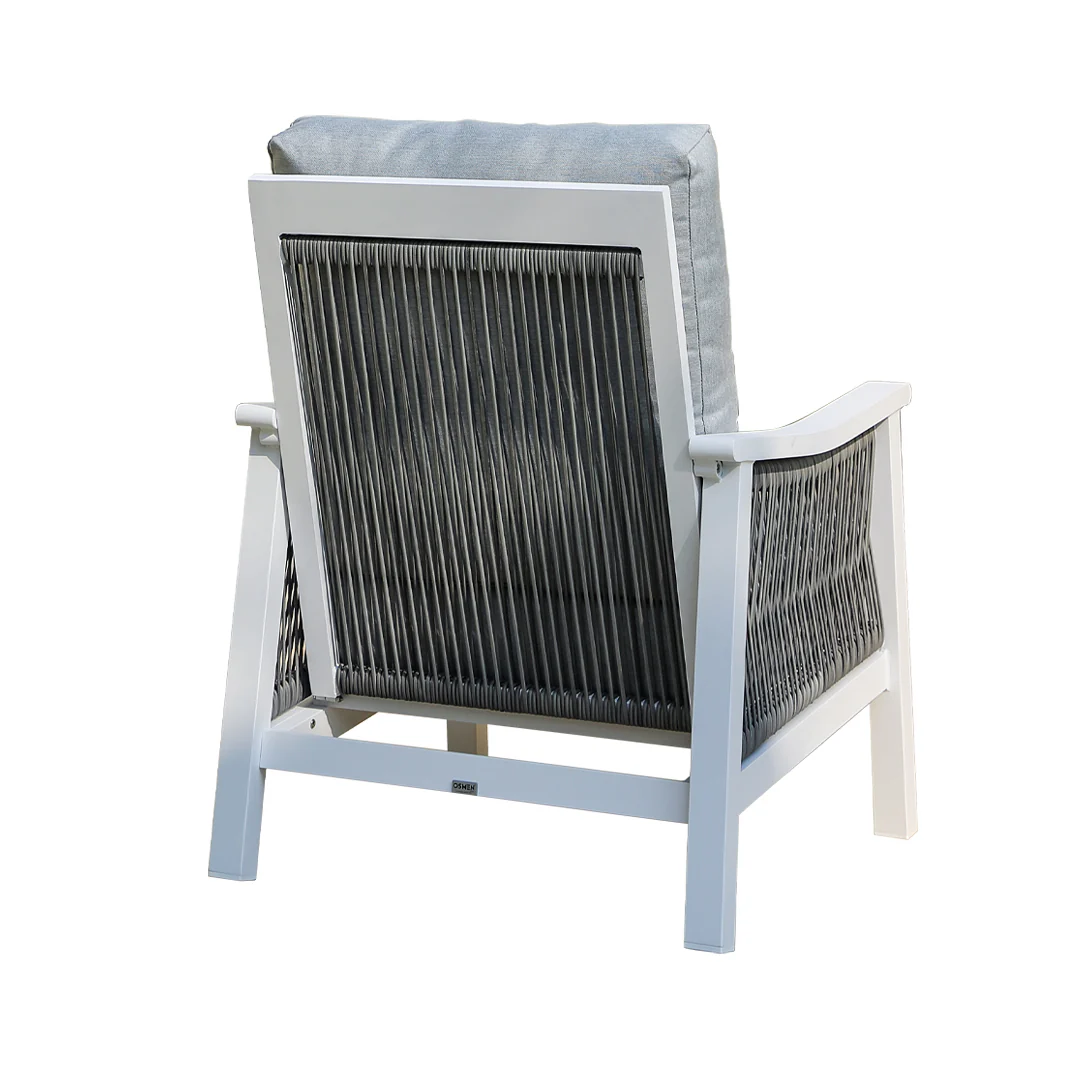 Pearl 6 Pc Outdoor Lounge Setting | White - Image 6