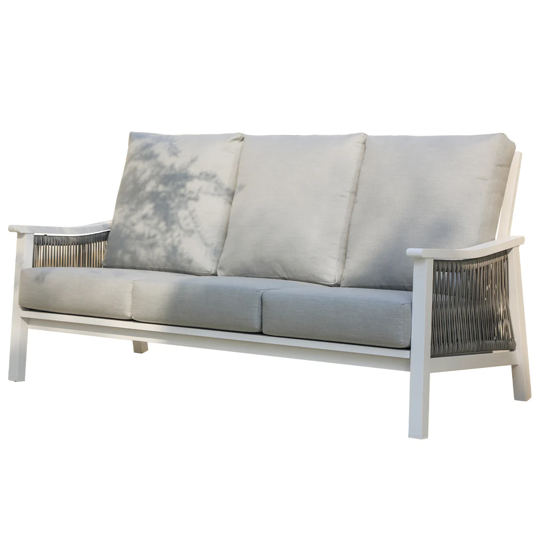 Pearl 6 Pc Outdoor Lounge Setting | White - Image 7