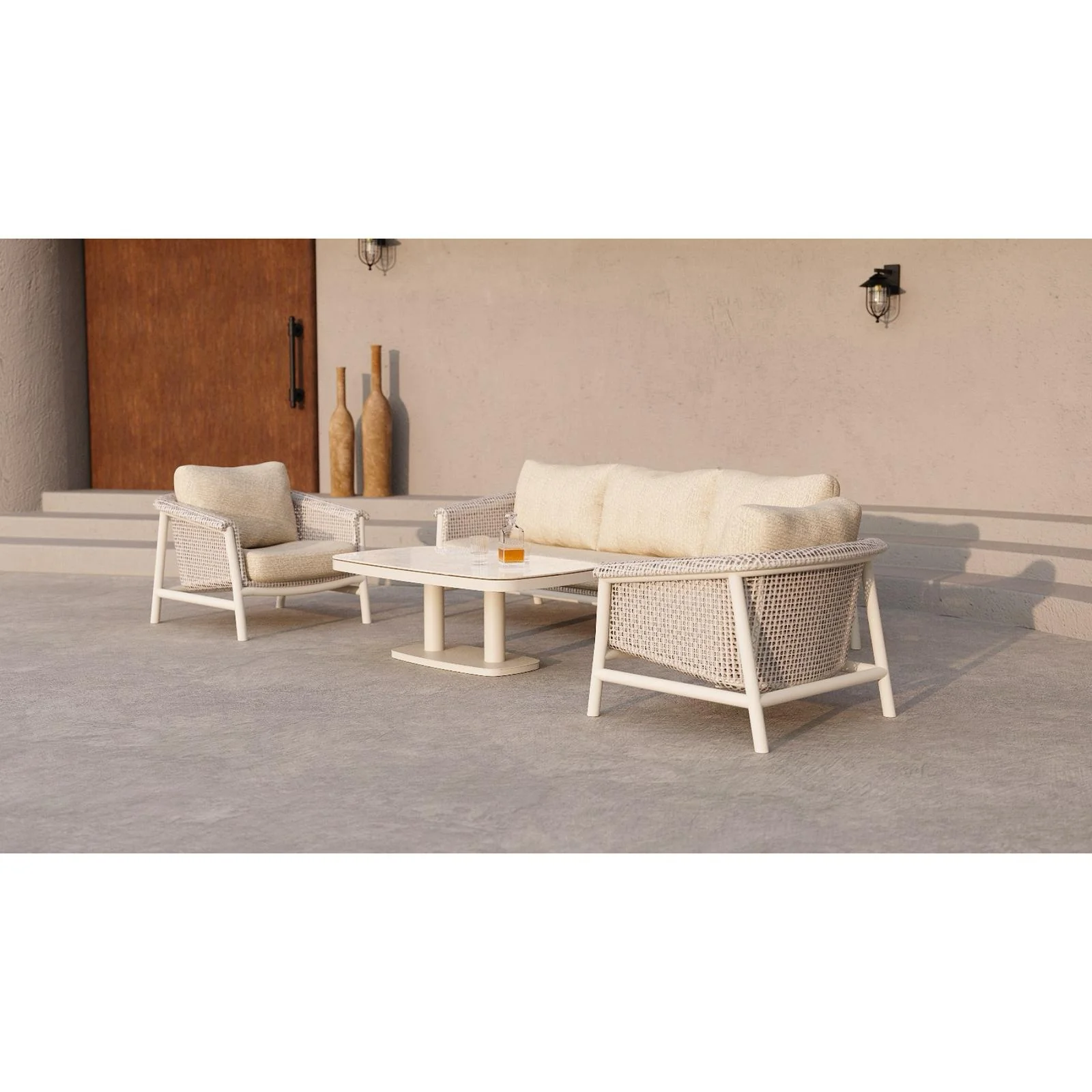 Pisa 3 Pc Outdoor Lounge Setting - Image 3