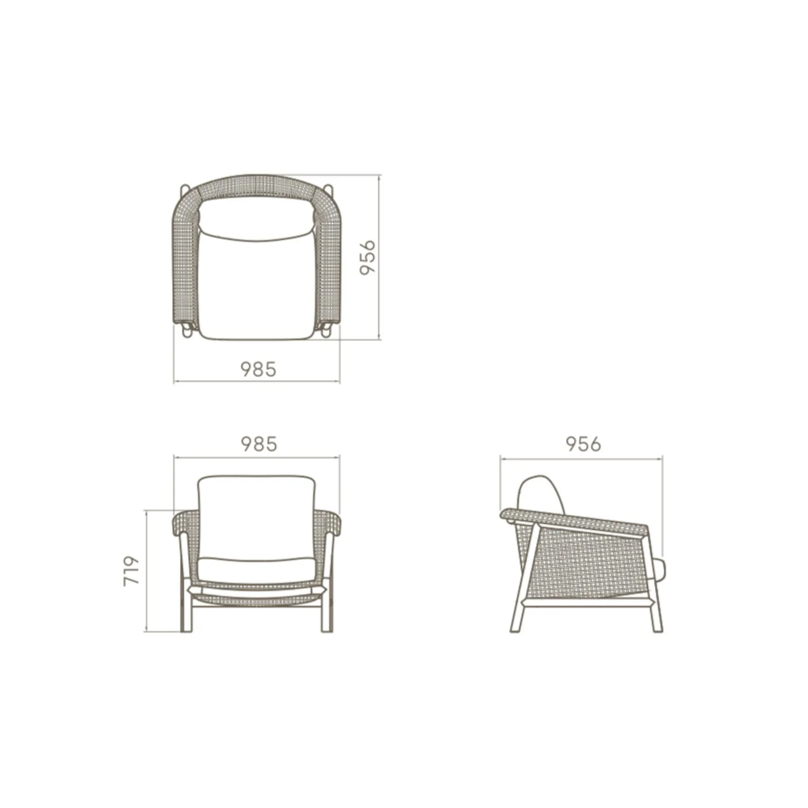Pisa 3 Pc Outdoor Lounge Setting - Image 7