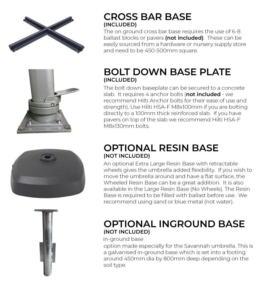 Regis 300 Square Cantilever Umbrella - Image 11