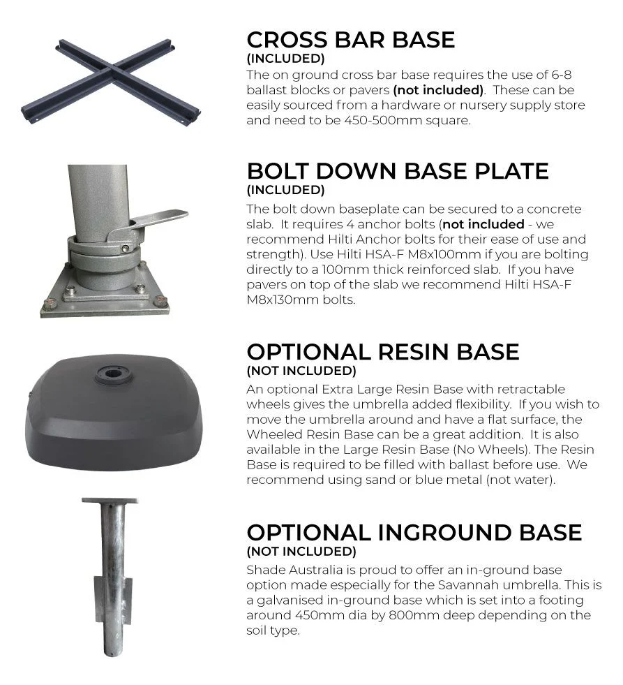 Savannah 300x400cm Rectangle Cantilever Umbrella - Image 8