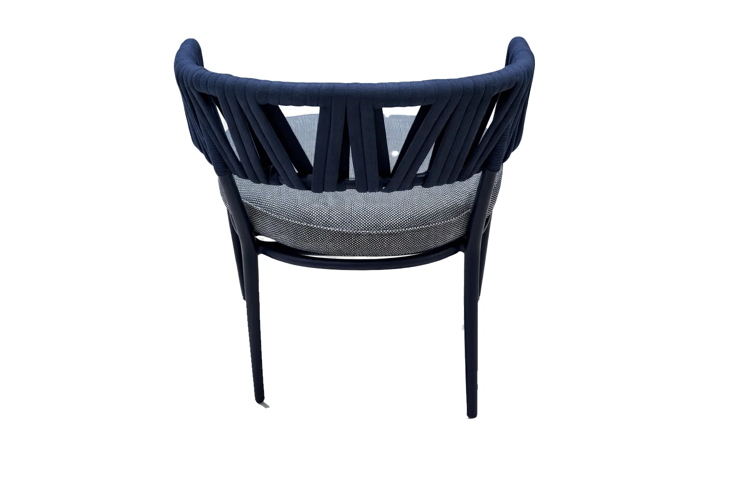 Swipe Carver Chair | Blue Aluminium & Rope - Image 3