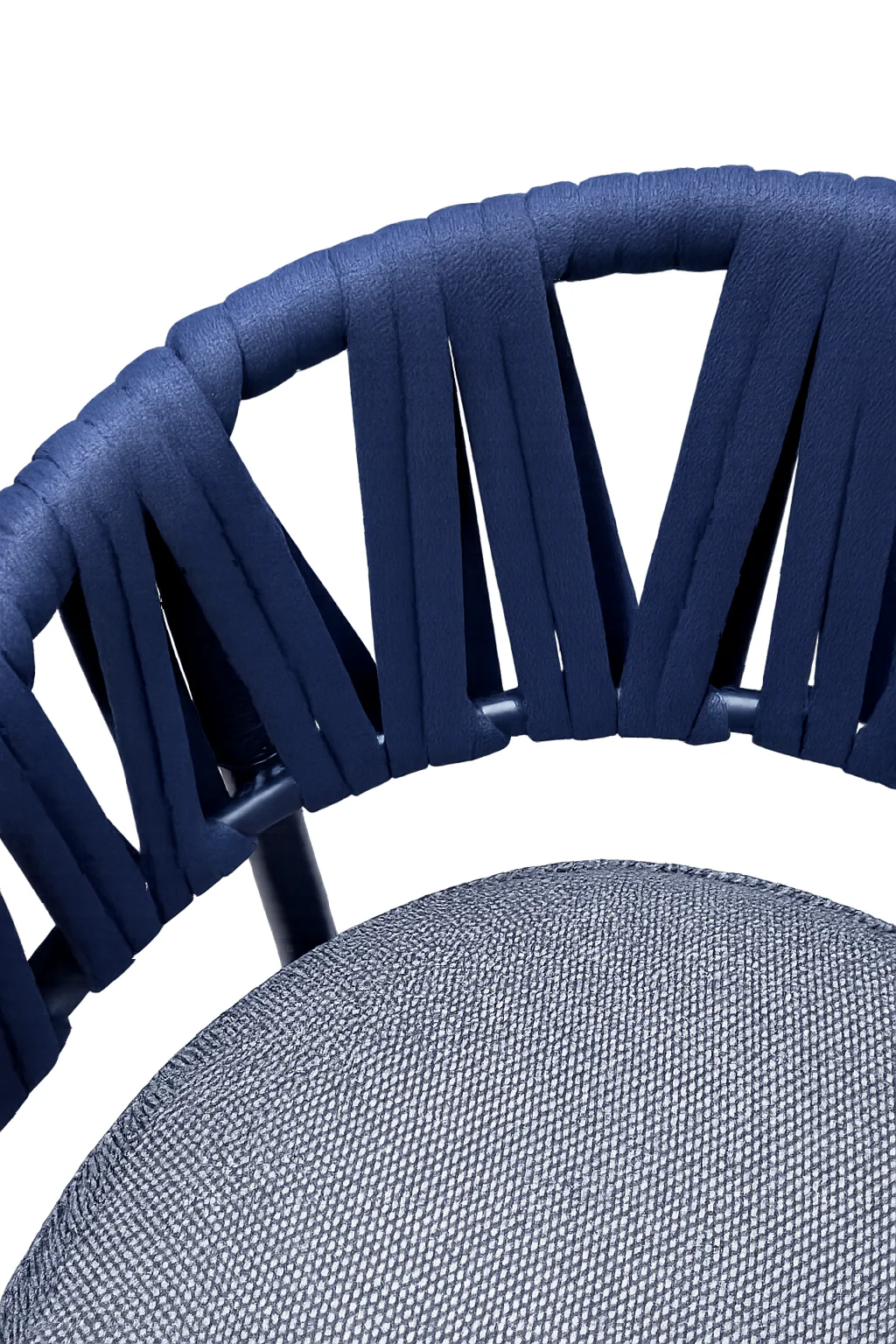 Swipe Carver Chair | Blue Aluminium & Rope - Image 4